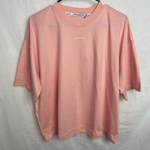 CALVIN KLEIN Women's Micro Logo Organic Cotton T-shirt [SIZE XL]